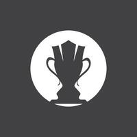 Simple Trophy logo design Vector Template