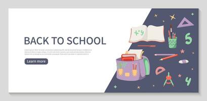 Web page design template for School, studio, course, class, education. Modern design vector illustration concept for website and mobile website development.