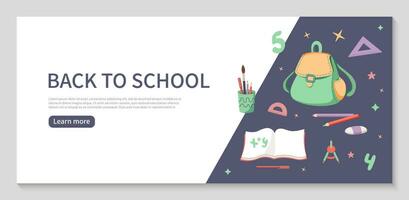 Web page design template for School, studio, course, class, education. Modern design vector illustration concept for website and mobile website development.