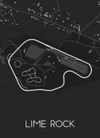 Lime Rock Park Track Map vector