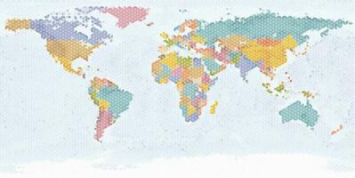 mundo mapa desde triangulos infografía elemento vector