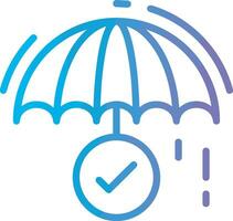 Umbrella protection icon symbol vector image. Illustration of the safety protect umbrella security design image