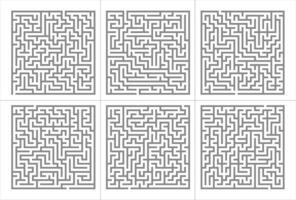 Square maze game collection vector