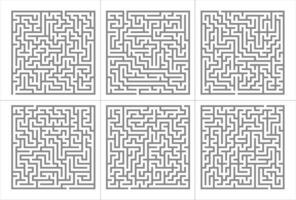 Square maze game collection vector