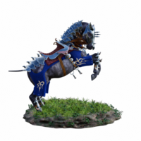 Chevalier cheval dans herbe png