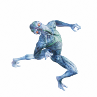 Alien creature pose isolated 3d png