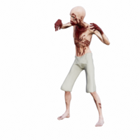 zombi aislado 3d png