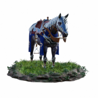 Chevalier cheval dans herbe png