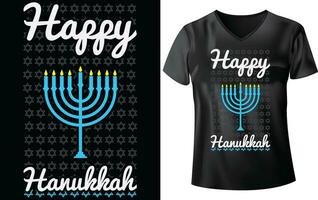 HANUKKAH DAY T-SHIRT DESIGN vector