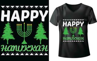 HANUKKAH DAY T-SHIRT DESIGN vector