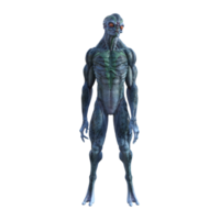 Alien creature pose isolated 3d png