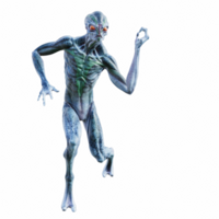 extraterrestre créature pose isolé 3d png