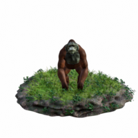 orangutang isolerat 3d png