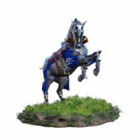 cavaleiro cavalo dentro Relva png