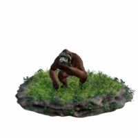 orangutang isolerat 3d png