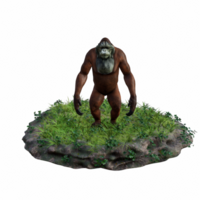 orangutan isolato 3d png