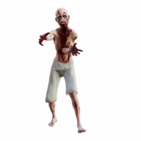 zumbi isolado 3d png