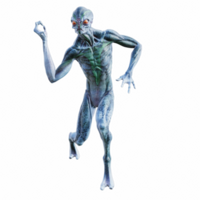 Alien creature pose isolated 3d png