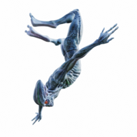 Alien creature pose isolated 3d png