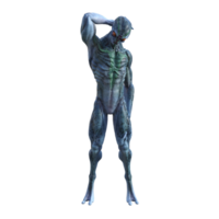 Alien creature pose isolated 3d png