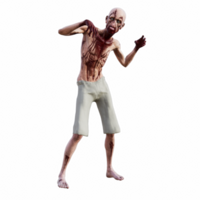 Zombie isoliert 3d png