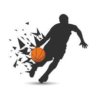 un baloncesto jugador vector