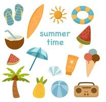 Summer Vibes Clip Art Set Colletion vector