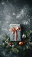 A Christmas Story of Fir Branches and Surprise Gifts, AI Generated photo