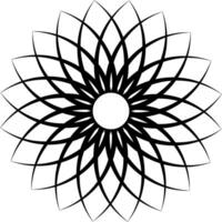Flower pattern petal flower, vector circular openwork vintage pattern