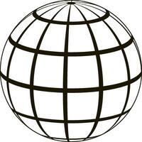 Graticule globe Meridian parallel field lines  surface template graticule vector