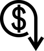 Icon crisis development flourishing dollar sign arrow up down business vector