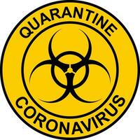 Stamp quarantine coronavirus hazard  quarantine zone hazard, stop coronavirus vector