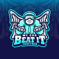 We Can Beat It mascot amazing illustration for your branding business vector
