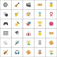 weather objects colorful icons set vector