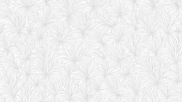 Simple Flowery Handrawn Line Pattern Vector Texture Background