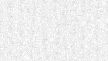 Simple Flowery Handrawn Line Pattern Vector Texture Background