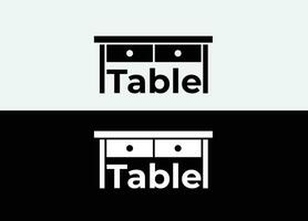 table vector logo design template