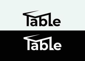 table vector logo design template