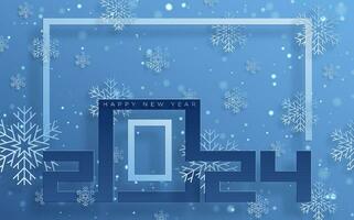 Happy New Year 2024, festive pattern on color background vector