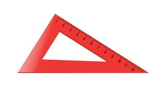 Vector ruler and triangle. measuring, tools, geometry