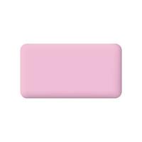 Vector 3d pink square speech bubble icons isolated on white pastel background