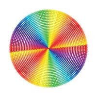 Vector abstract rainbow circles effect background