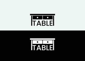 table vector logo design template