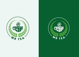 tea logo design template vector