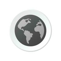 Vector globe earth line icon, sign on white background for your design