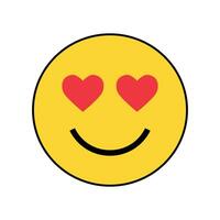 Vector flat emoticon reaction on white background.