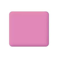 Vector 3d pink square speech bubble icons isolated on white pastel background