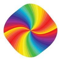 Vector background of vivid rainbow colored swirl twisting towards center