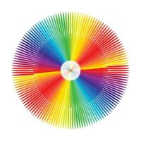 Vector abstract rainbow circles effect background