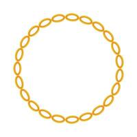 Vector round chain frame circle chains border boho bracelet